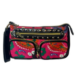 Betsey Johnson Betseyville Wristlet Wallet Clutch Pink Paisley Floral